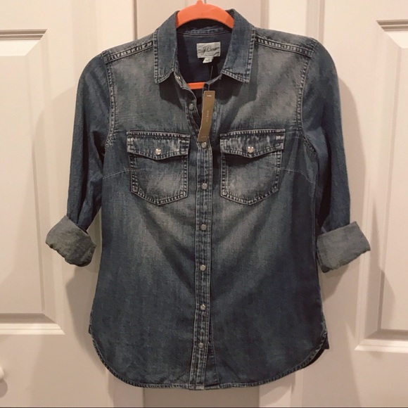 J. Crew Tops - J Crew Vintage Denim button down